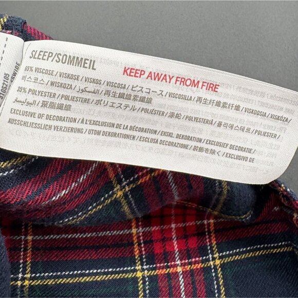 Hollister Women's Red & Navy Plaid Sleep Shorts XS Drawstring Bow Loungewear - Picture 5 of 8